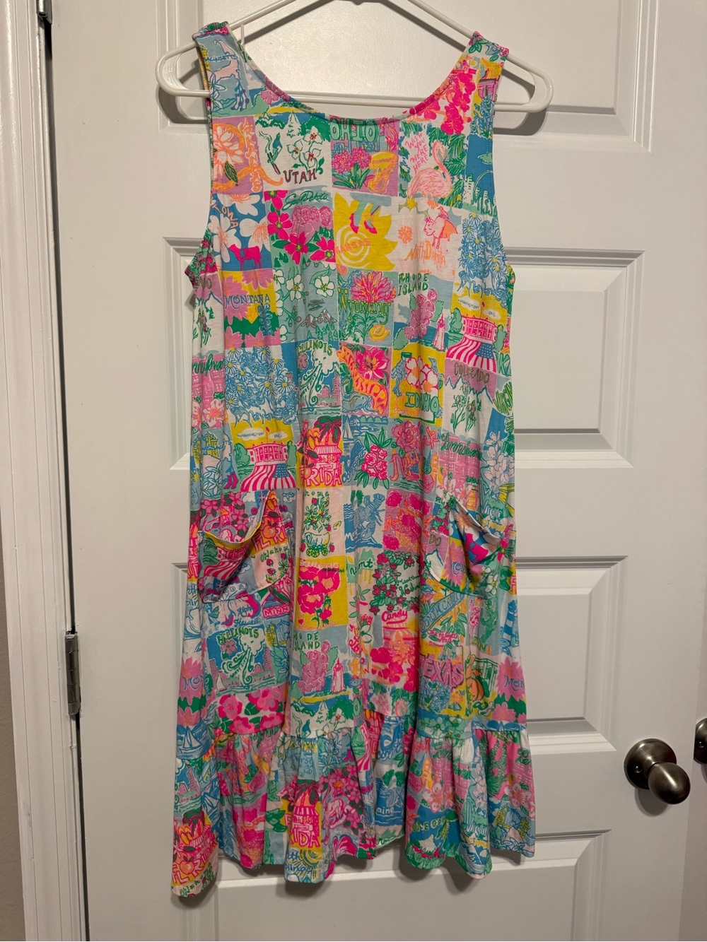 Lilly Pulitzer Kristen Flounce Dress in “Lilly State of Mind” Size Medium